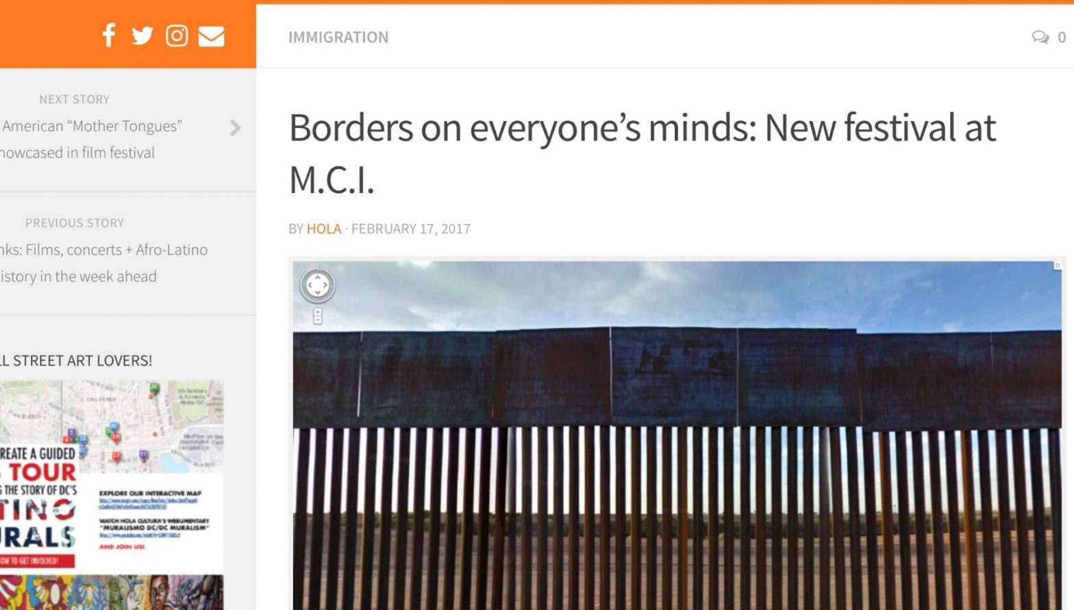 Borders on everyone’s minds: New festival at M.C.I.