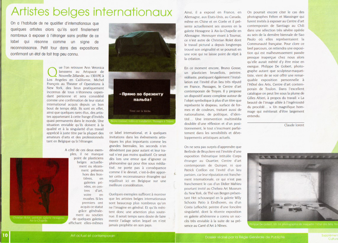 Artistes belges internationaux