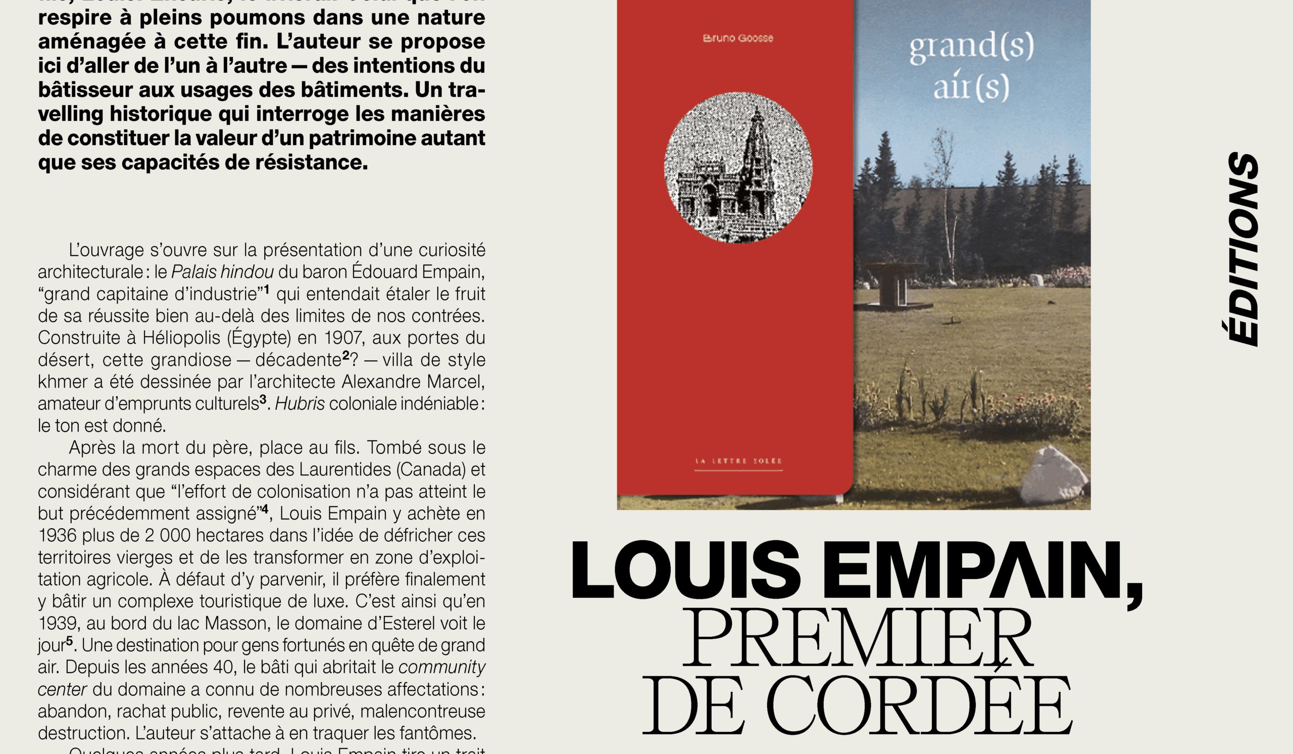 LOUIS EMPAIN, PREMIER DE CORDÉE